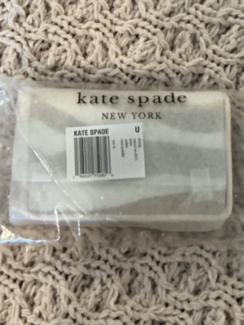 NWT Kate Spade Medium Bifold Wallet Beige/Cream Zebra Stripe - Picture 9 of 9